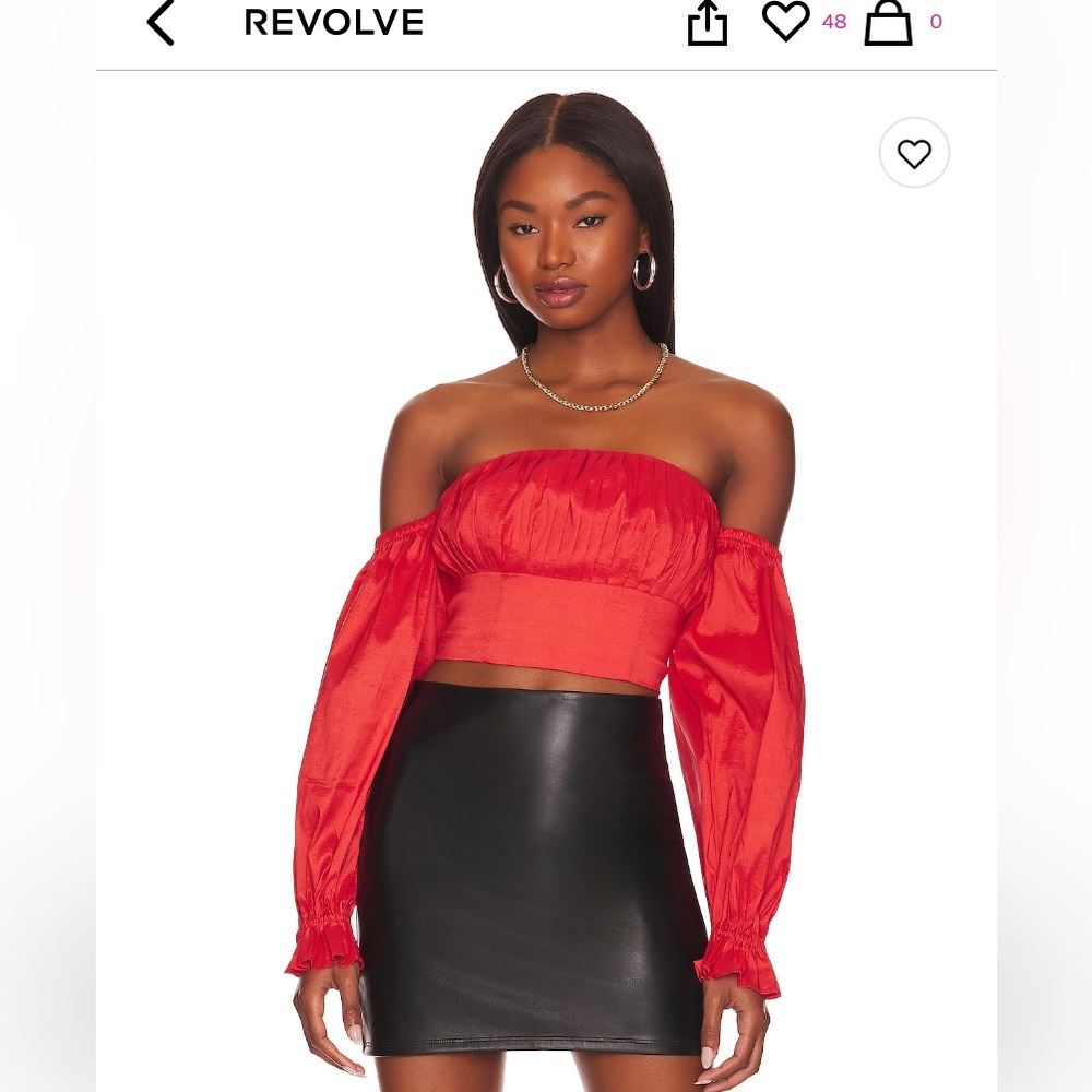 Lovers and Friends Fraya top, medium, red, NWOT